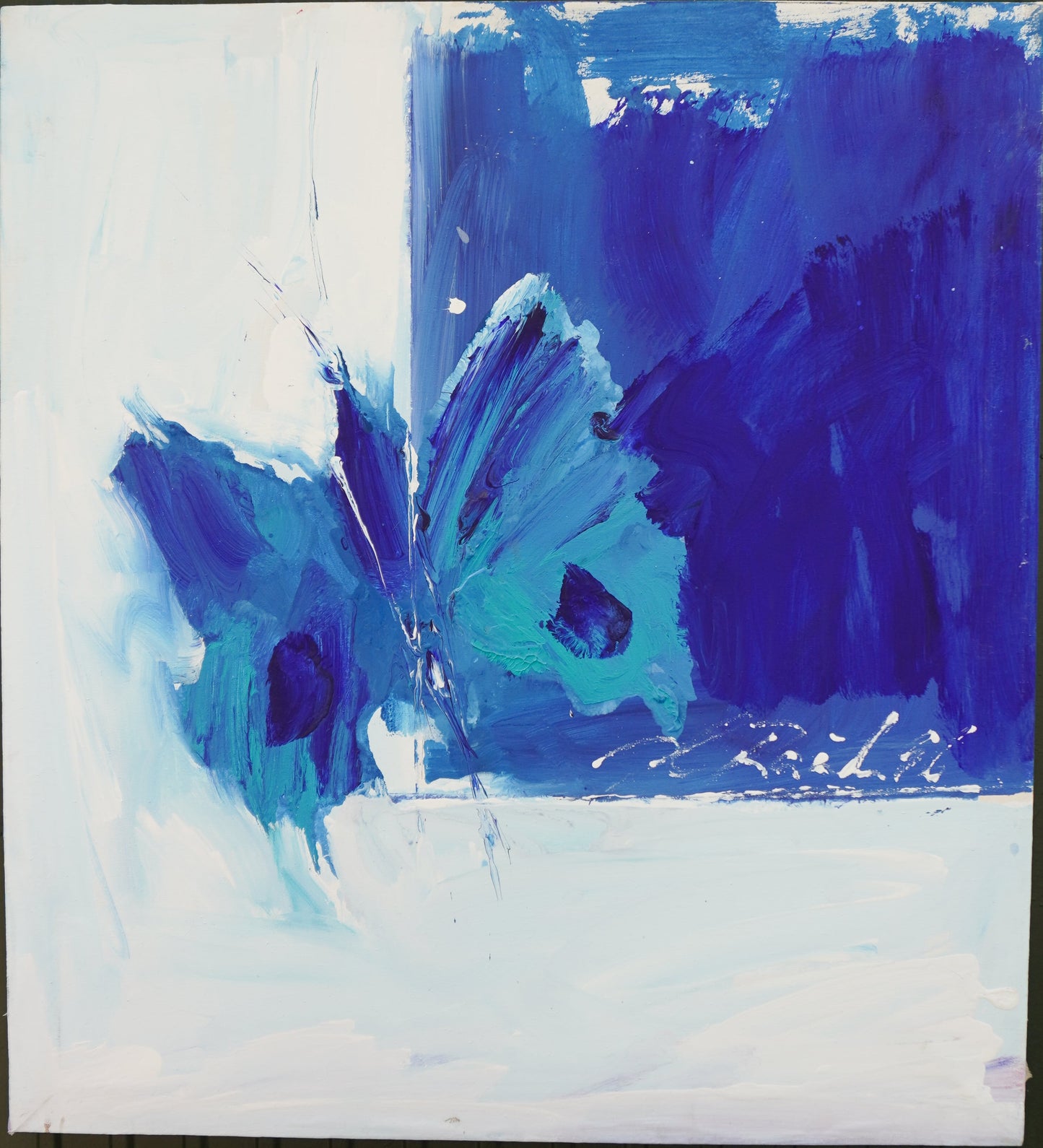 Hans Rauh - Ultra Marin übers weite Meer gekommen - 90x100cm