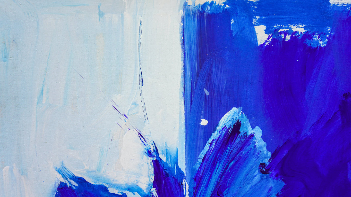 Hans Rauh - Ultra Marin übers weite Meer gekommen - 90x100cm